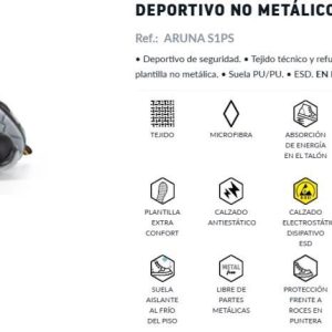 Deportivo no metálico ESD ARUNA S1PS