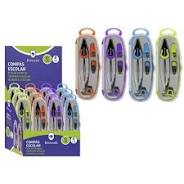 COMPAS ESCOLAR FLUOR 4 COLORES BISMARK