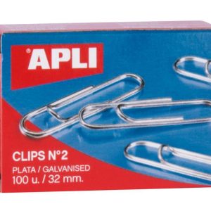 CJ100 clips labiados plateados nº 2 Apli 11714