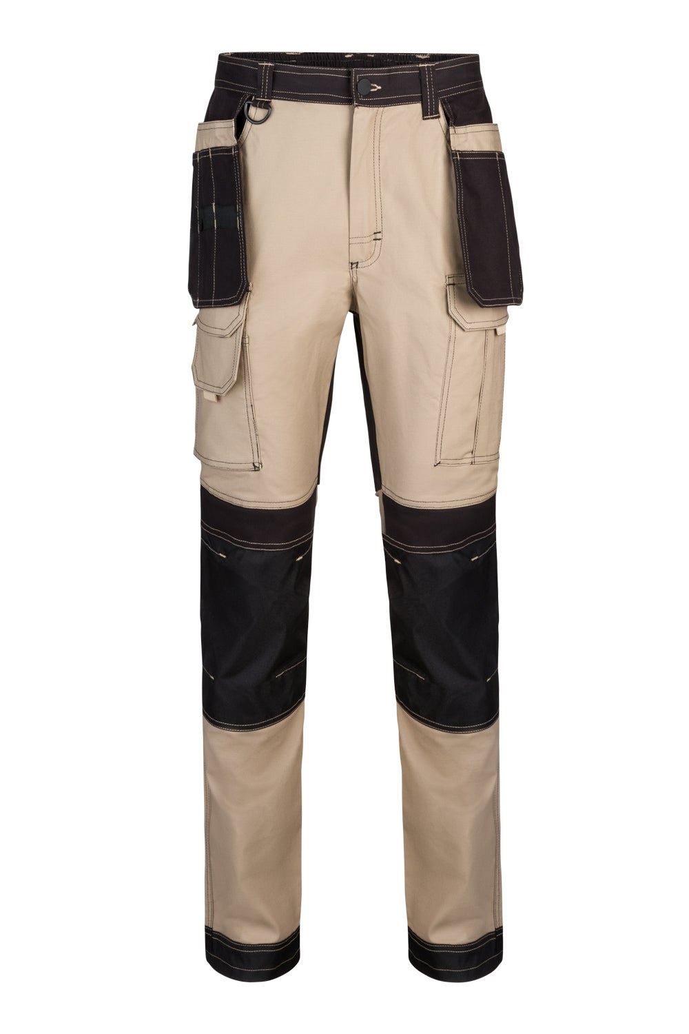 Pantalón canvA stretch bicolor con bolsillos flotantes.VELILLA - Imagen 3