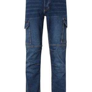 Pantalón denim stretch multibolsillos.VELILLA