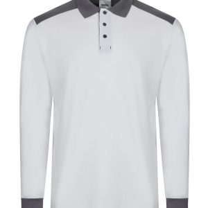 Polo stretch bicolor manga larga.VELILLA