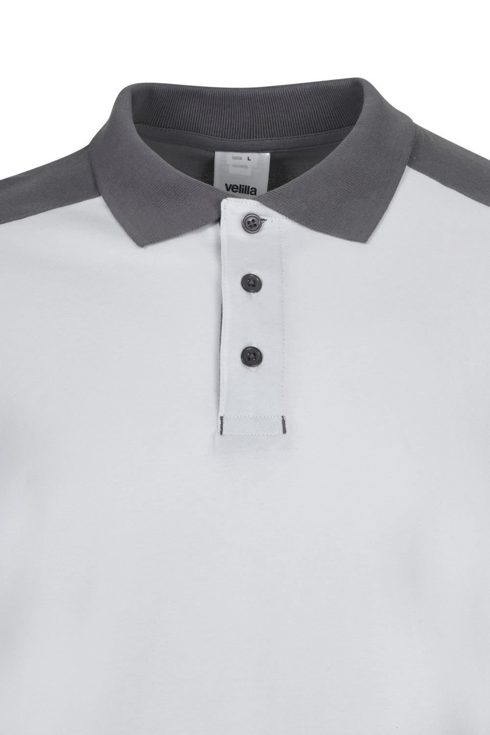 Polo stretch bicolor manga larga.VELILLA - Imagen 2