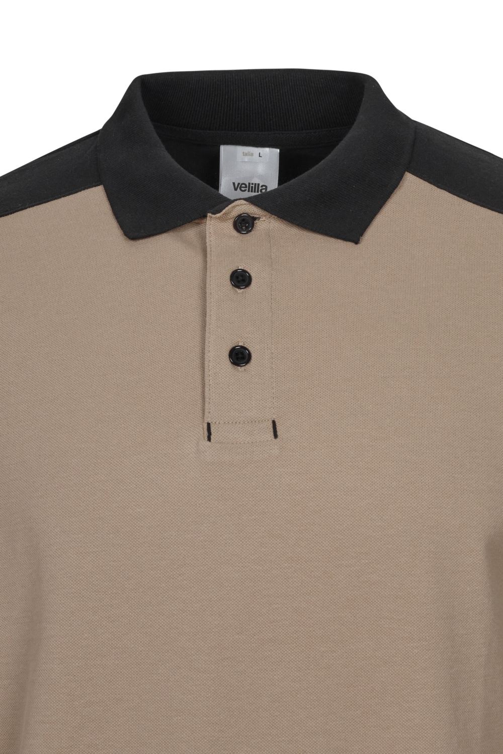 Polo stretch bicolor manga larga.VELILLA - Imagen 8