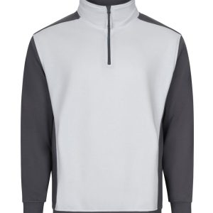 Sudadera bicolor con media cremallera.VELILLA