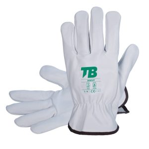 Guante piel flor gris. Grosor: 0,9-1 mm. Soporte: HPPE + Fibra de Acero + Fibra de vidrio + Poliéster + Elastano. Cosido para-aramida. Ribete tela.160CUT