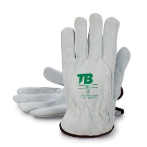 Guante serraje vacuno gris. Ribete de tela. Grosor: 0,8-1167I