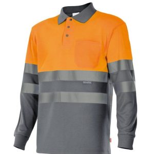 Polo bicolor manga larga VELILLA