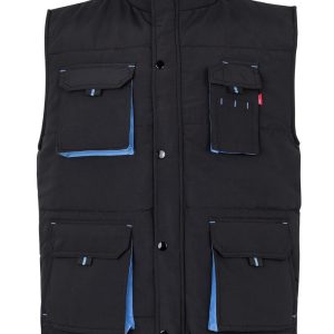 Chaleco acolchado bicolor multibolsillos.VELILLA