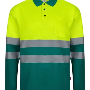 Polo bicolor manga larga VELILLA