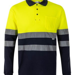 Polo algodón bicolor manga larga VELILLA
