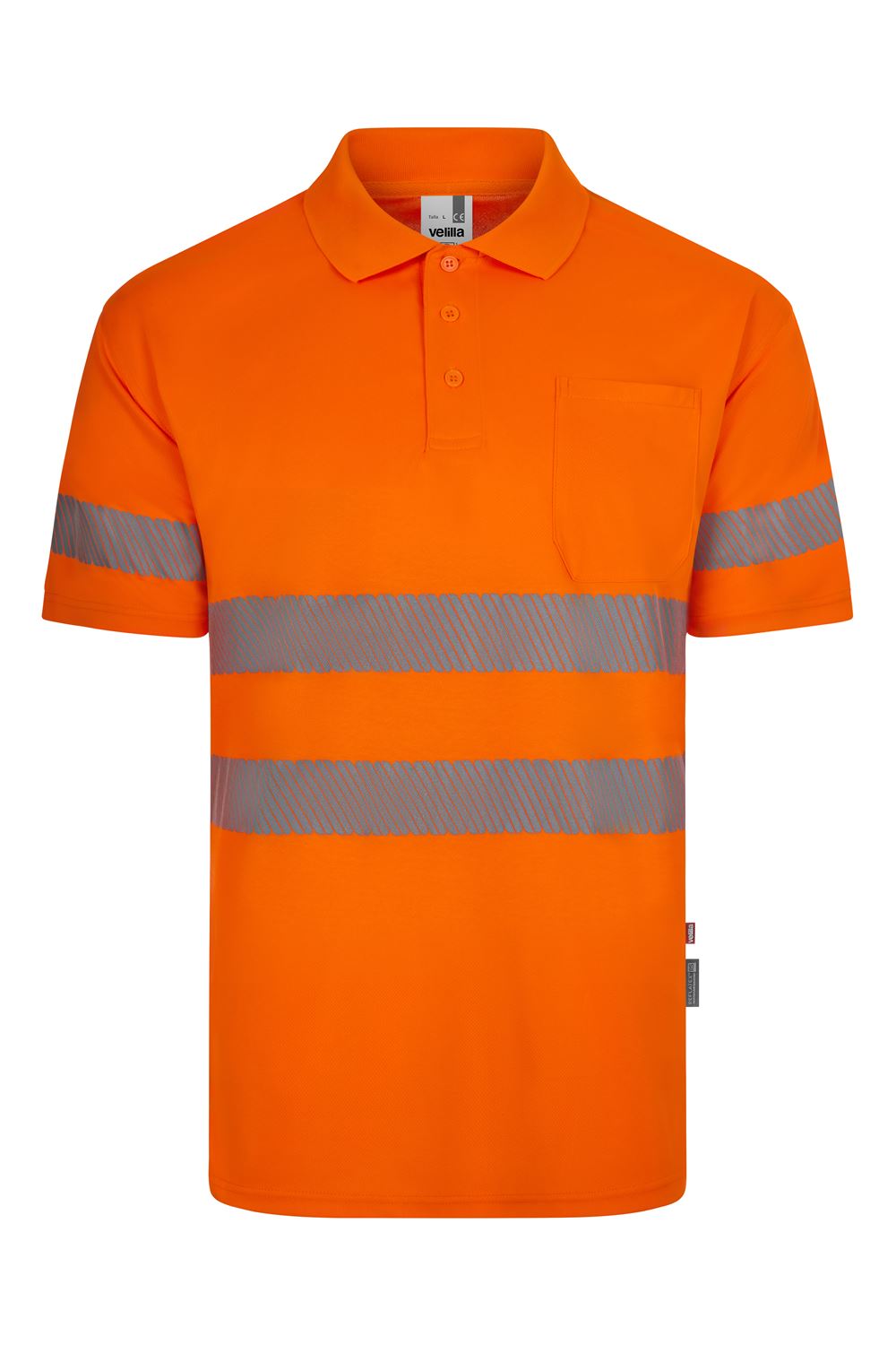 Polo poliéster reciclado manga corta cinta segmentada VELILLA - Imagen 4