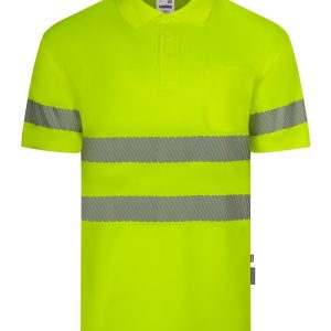 Polo poliéster reciclado manga corta cinta segmentada VELILLA