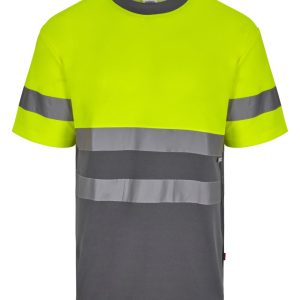 Camiseta algodón bicolor manga corta VELILLA