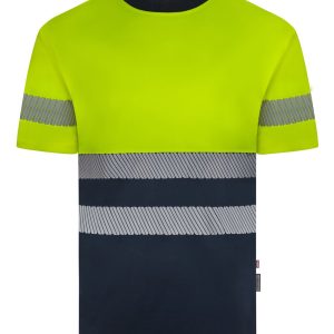 Camiseta poliéster reciclado bicolor manga corta cinta segmentada VELILLA