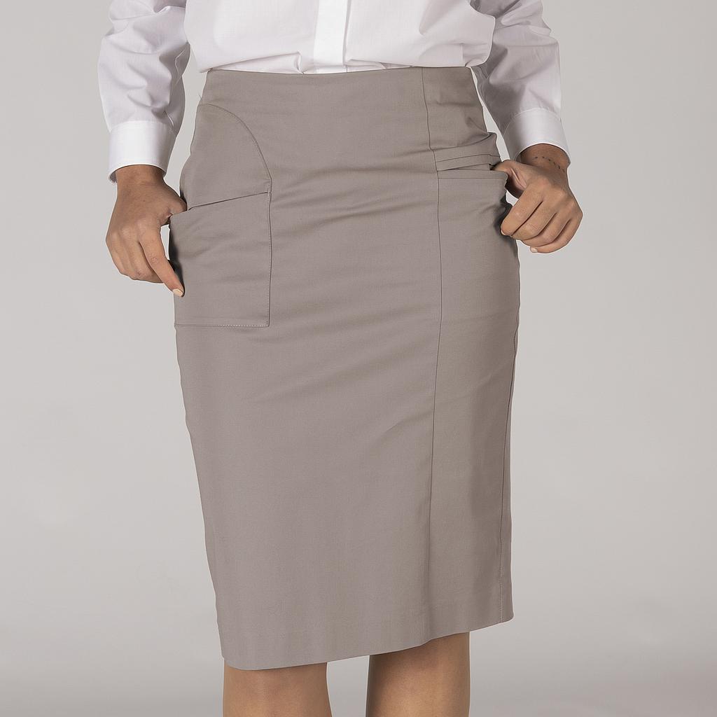 FALDA CON BOLSILLOS COLD.Sin cinturilla, cremallera y aberturas traseras. 2 bolsillos en delantero. Largo aprox.: 65 cm. Prenda M1: ajustada. - Imagen 9