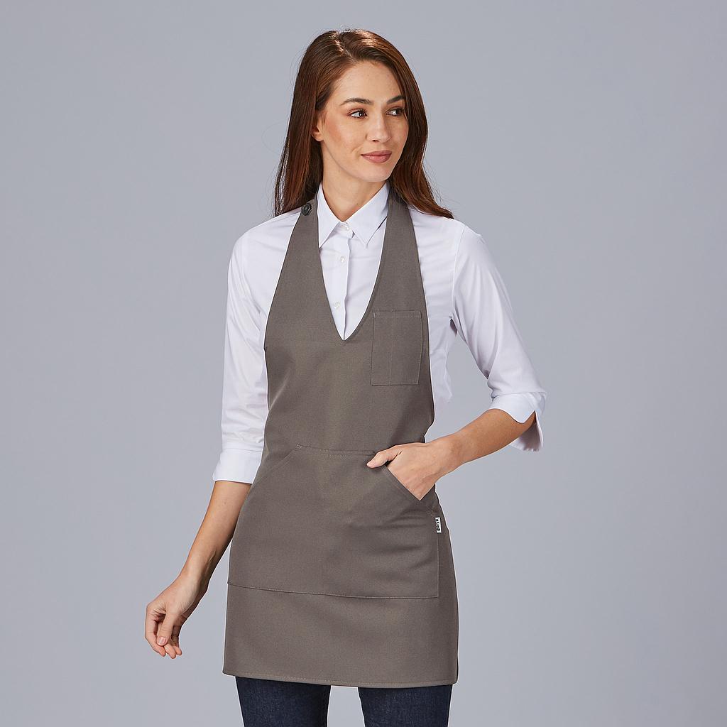 DELANTAL BISTRO SARGA POLIESTER 80X65 CM.1 bolsillo delantero. 1 bolsillo bolígrafo en pecho. Sistema de cierre con botón de pastilla. 80x65 cm. - Imagen 7