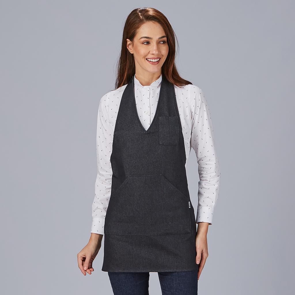 DELANTAL BISTRO SARGA POLIESTER 80X65 CM.1 bolsillo delantero. 1 bolsillo bolígrafo en pecho. Sistema de cierre con botón de pastilla. 80x65 cm. - Imagen 44