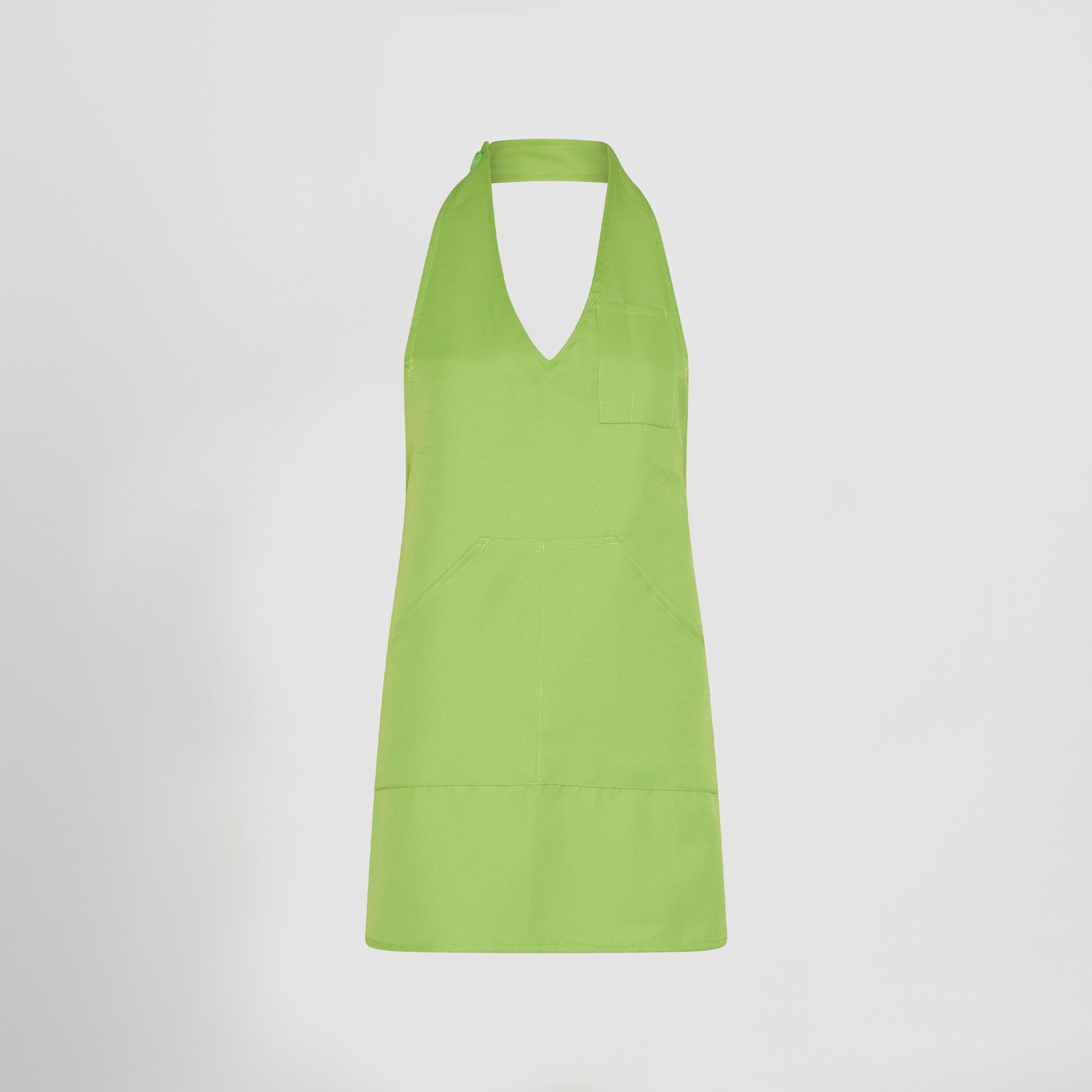 DELANTAL BISTRO SARGA POLIESTER 80X65 CM.1 bolsillo delantero. 1 bolsillo bolígrafo en pecho. Sistema de cierre con botón de pastilla. 80x65 cm. - Imagen 5