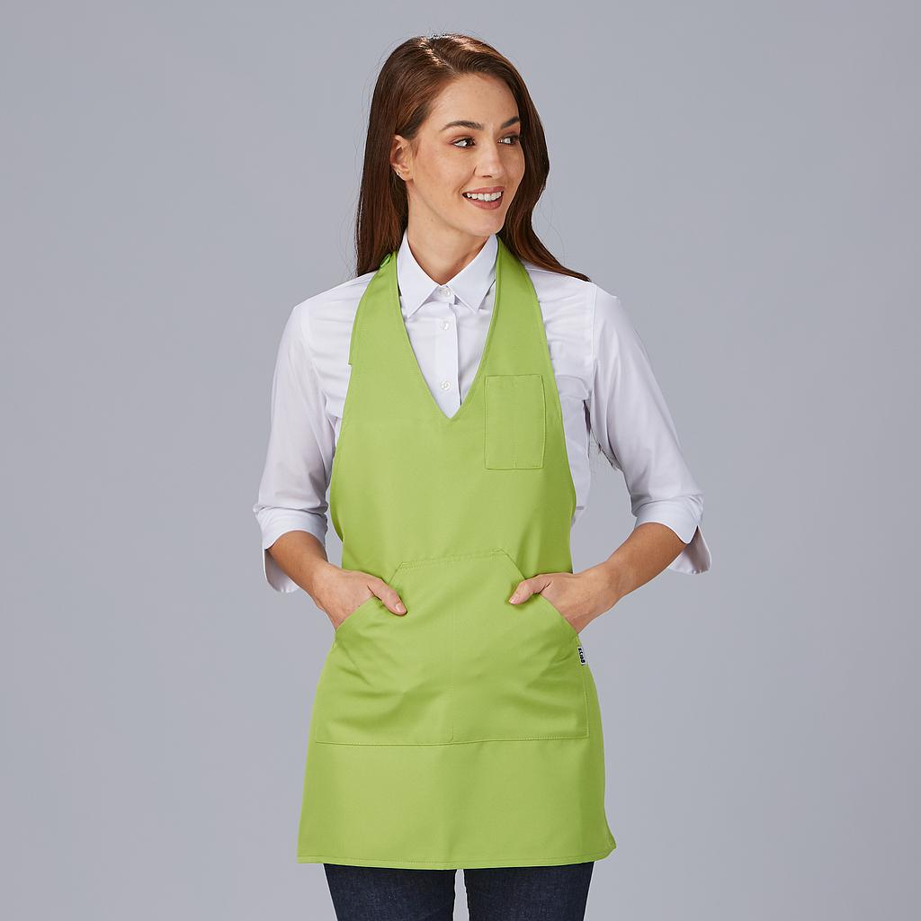 DELANTAL BISTRO SARGA POLIESTER 80X65 CM.1 bolsillo delantero. 1 bolsillo bolígrafo en pecho. Sistema de cierre con botón de pastilla. 80x65 cm. - Imagen 6