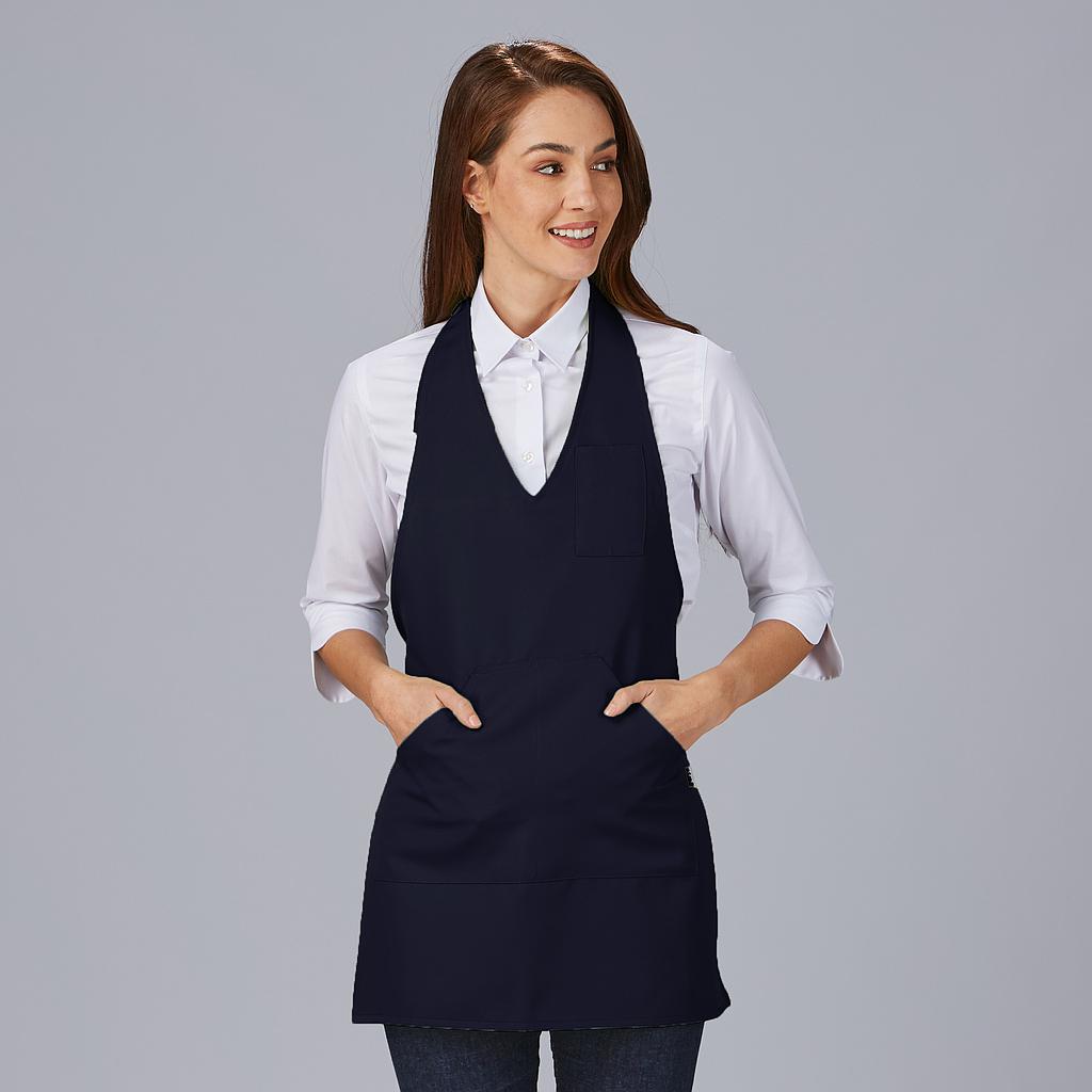 DELANTAL BISTRO SARGA POLIESTER 80X65 CM.1 bolsillo delantero. 1 bolsillo bolígrafo en pecho. Sistema de cierre con botón de pastilla. 80x65 cm. - Imagen 13