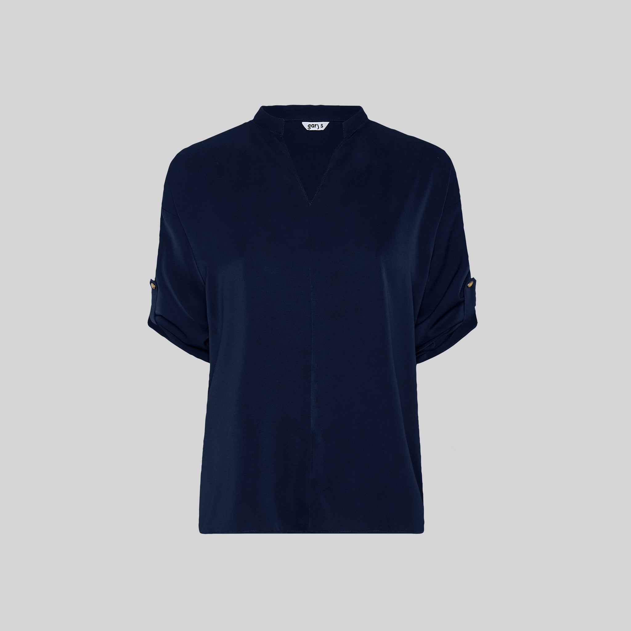 BLUSA MUJER MANGA ROLL UP MICAELA.Manga regulable, botón presión. Plana lisa. Breeze. Largo aprox.: 66 cm. M3: HOLGADA. - Imagen 2