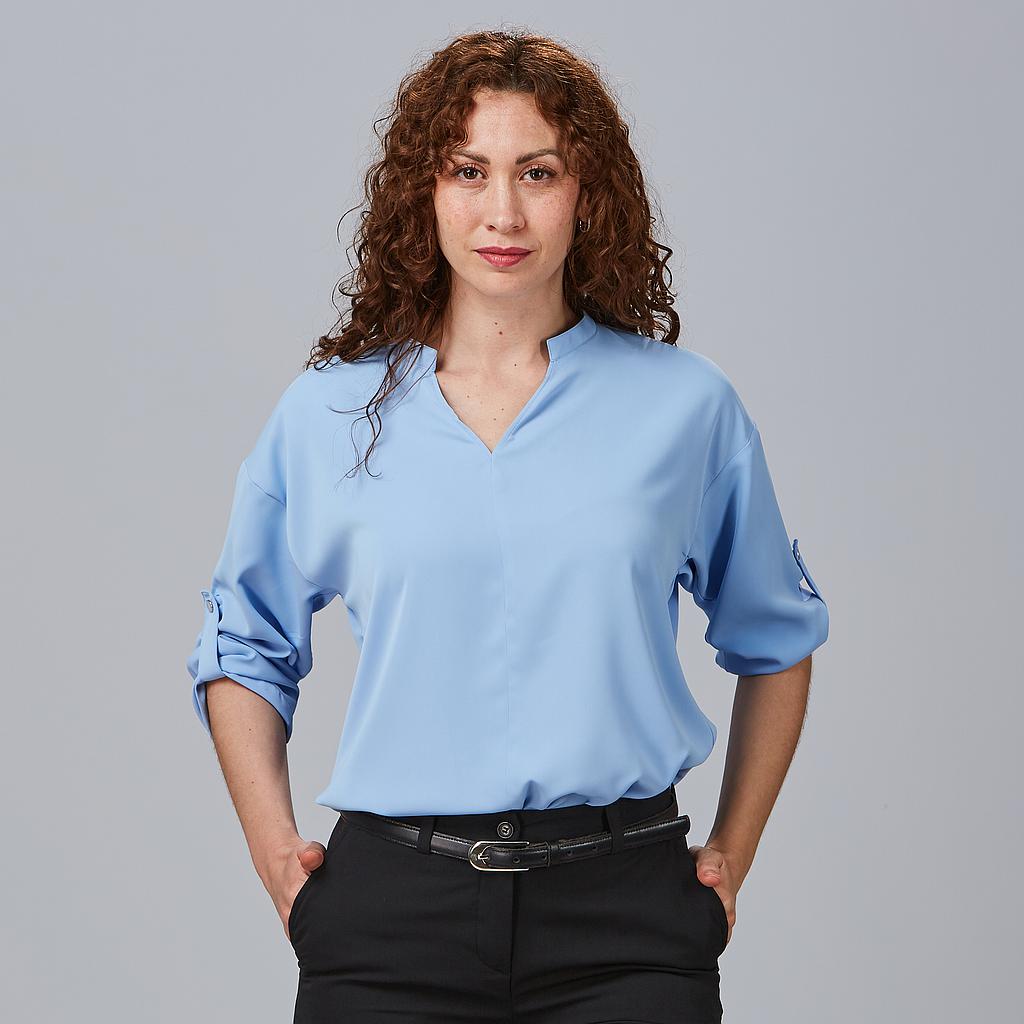 BLUSA MUJER MANGA ROLL UP MICAELA.Manga regulable, botón presión. Plana lisa. Breeze. Largo aprox.: 66 cm. M3: HOLGADA. - Imagen 14