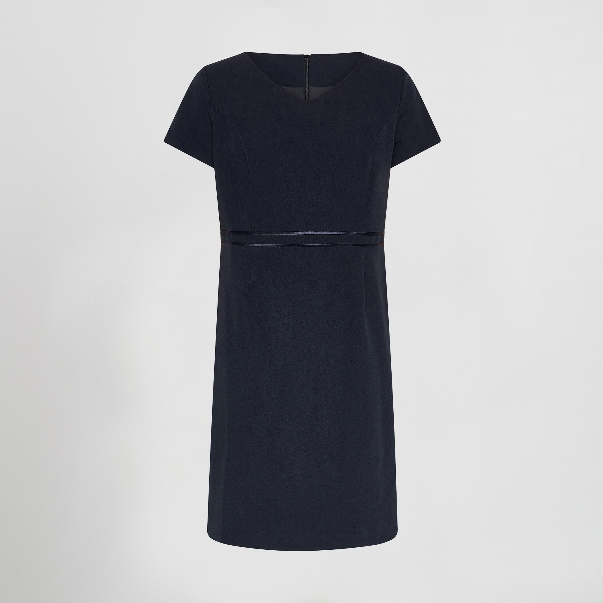 VESTIDO M. CORTA TRIVIAL.Costadillos en el delantero Pinzas en la espalda Costura centro espalda Abertura trasera Apertura en mangas Forro interior Largo aprox.: 93cm Prenda M1: ajustada - Imagen 5