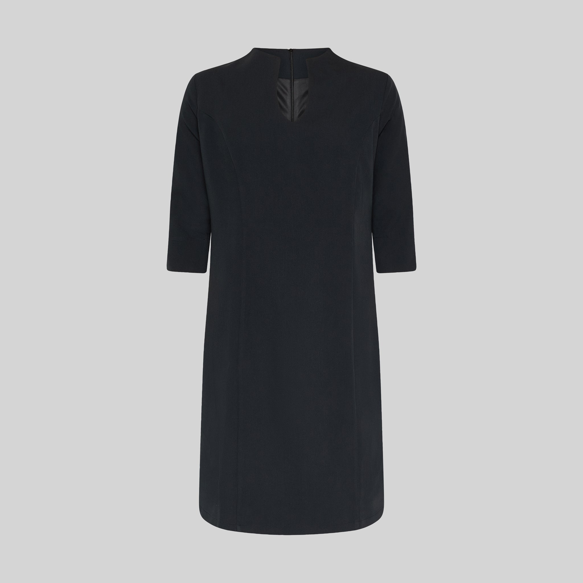 VESTIDO MANGA 3/4 TRIVIAL.Manga semi Costadillos en el delantero Pinzas en la espalda Costura centro espalda Abertura trasera Forro interior Largo aprox.: 91cm Prenda M1: ajustada - Imagen 5