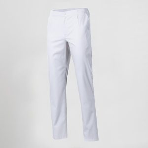 PANTALON SARGA BLANCA BOLSILLOS.Goma en cintura trasera. Cremallera y botón delantero. 2 bolsillos tipo francés en costados. Largo aprox.: 112 cm. Prenda H2: semi ajustada.