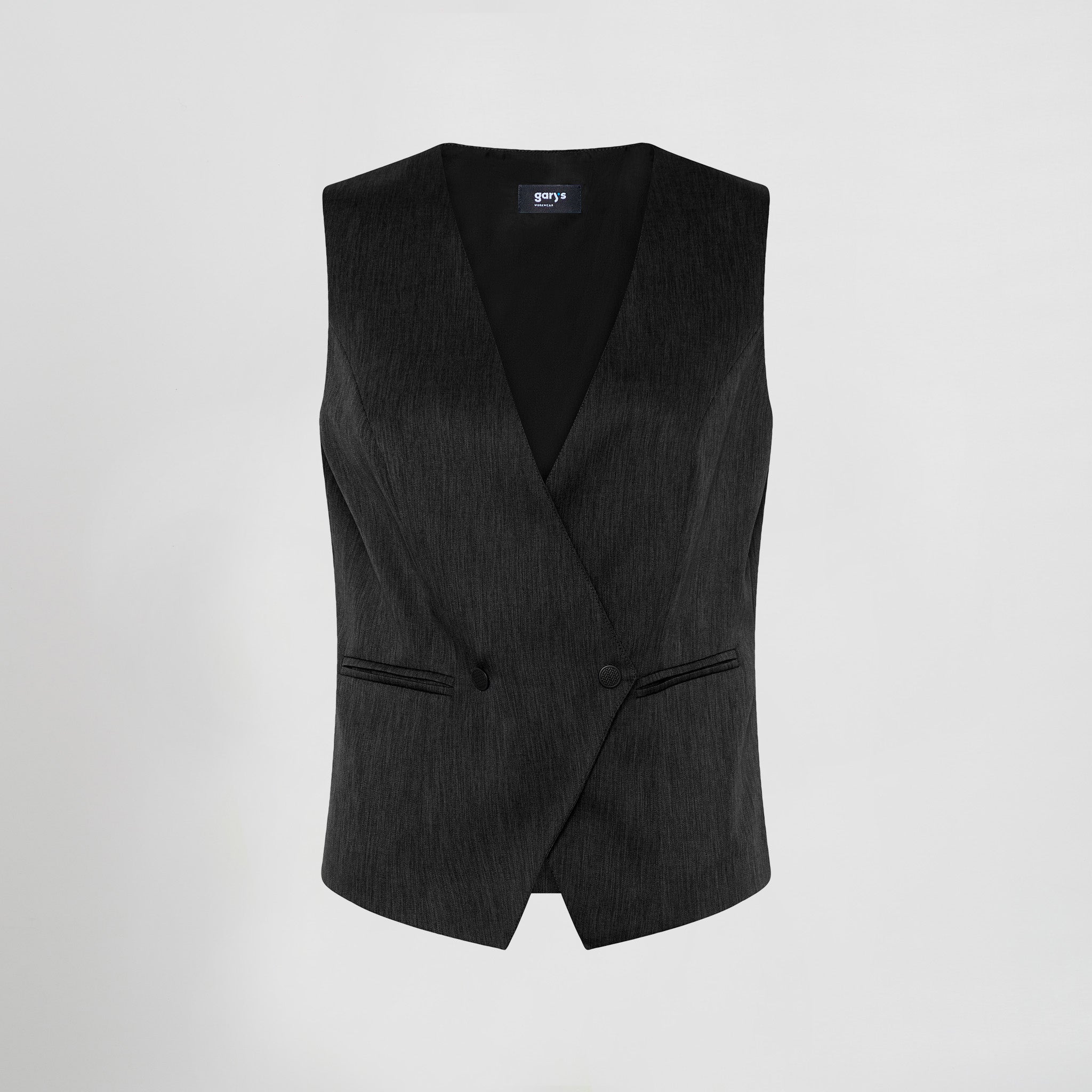 CHALECO MUJER CRUZADO ROMERO.Cruzado en pico. 2 bolsillos en delantero. Costadillos de entalle. 54cm | M2 SEMI AJUSTADA. - Imagen 3