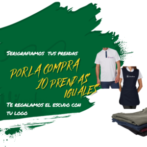 Serigrafia de 10 prendas con escudo (Gratuito)