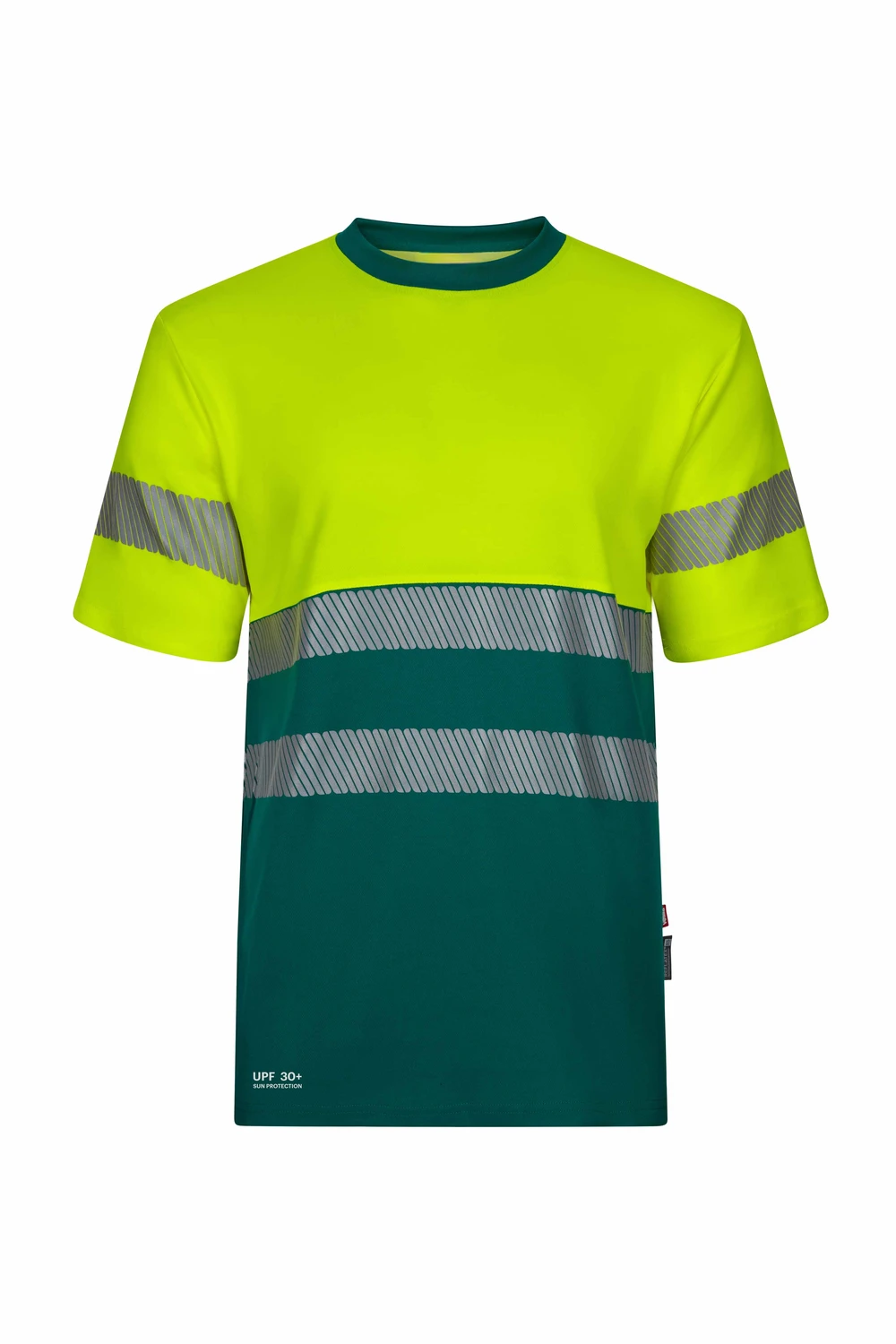 Camiseta algodón bicolor manga corta cinta segmentada - Imagen 2