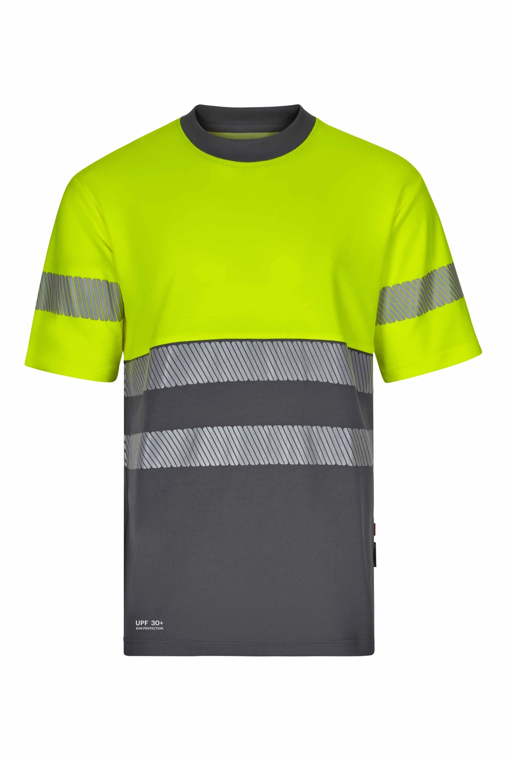 Camiseta algodón bicolor manga corta cinta segmentada - Imagen 3