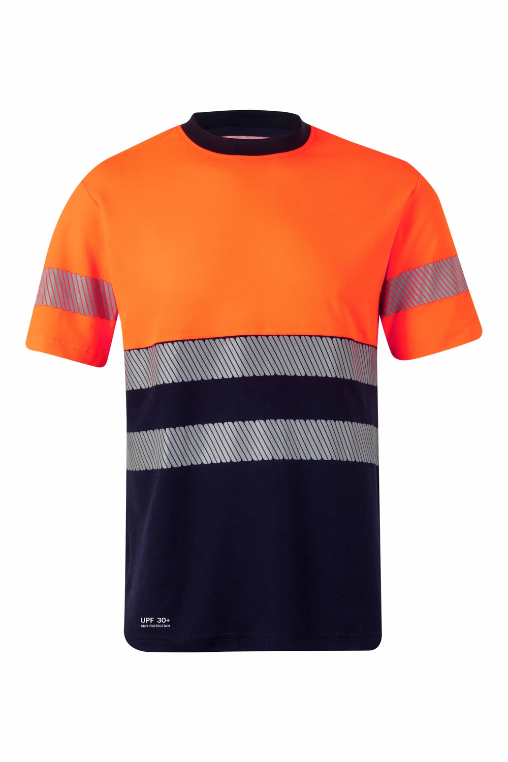 Camiseta algodón bicolor manga corta cinta segmentada - Imagen 4