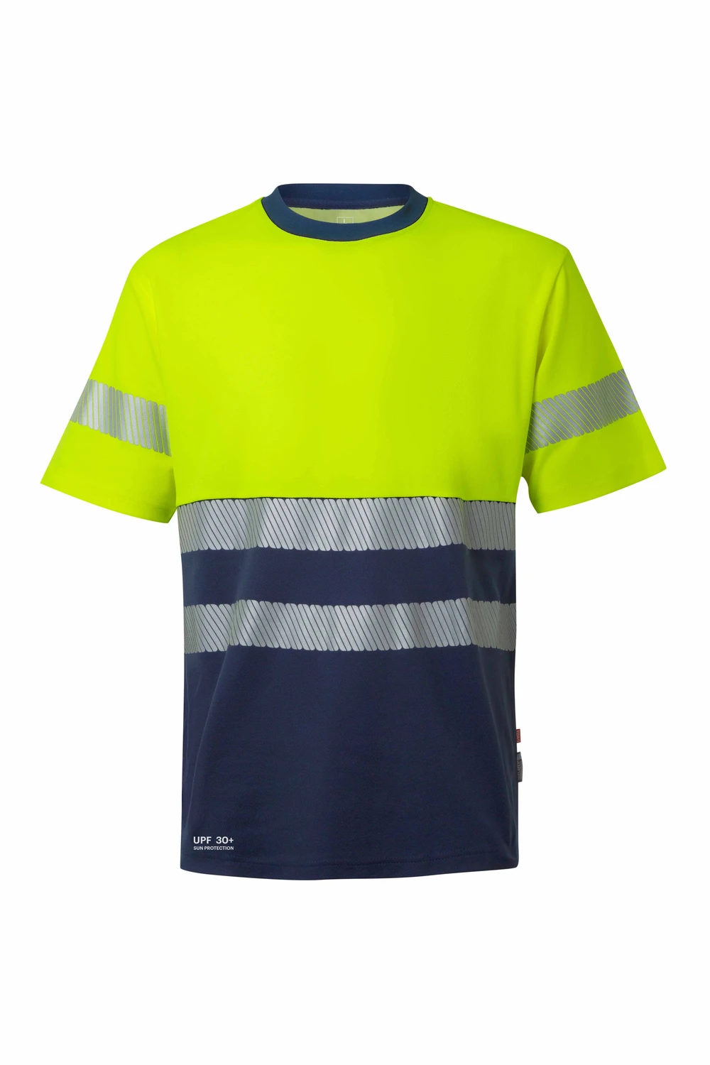 Camiseta algodón bicolor manga corta cinta segmentada