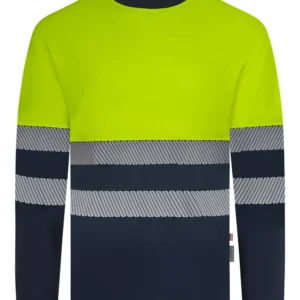 Camiseta algodón bicolor manga larga cinta segmentada